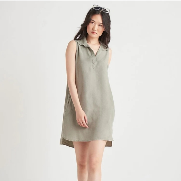 cloth & stone Dresses & Skirts - Cloth & stone shirt dress green chambray